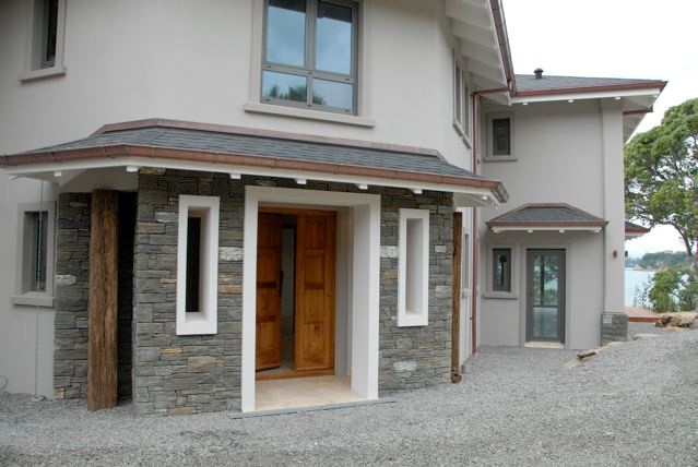 Renovated home with stone entry, new gas installation