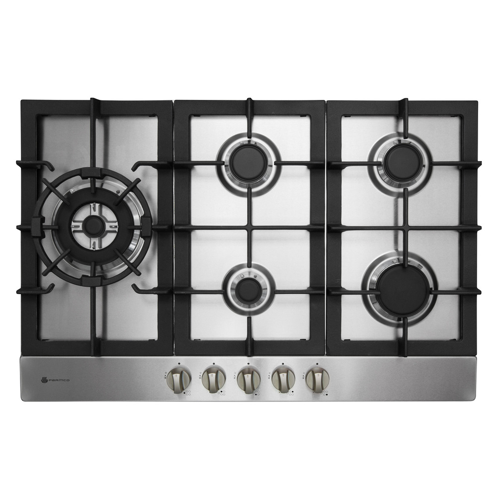 Parmco HO-6-77S-4GW 770mm stainless steel gas cooktop with wok burner