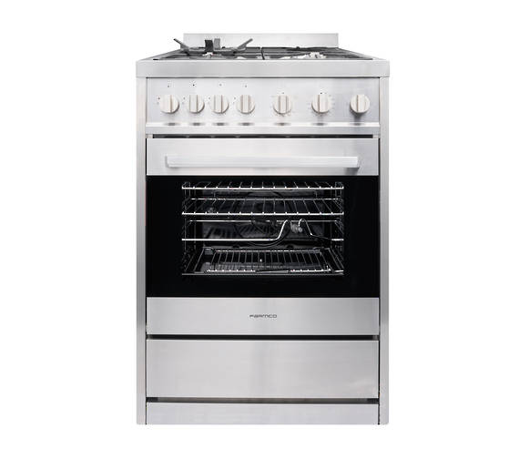 Parmco FS 600-GAS 600mm stainless steel full gas freestanding stove