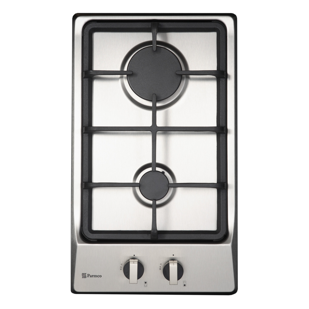 Parmco HO-1-2S-2G 300mm stainless steel two burner gas cooktop