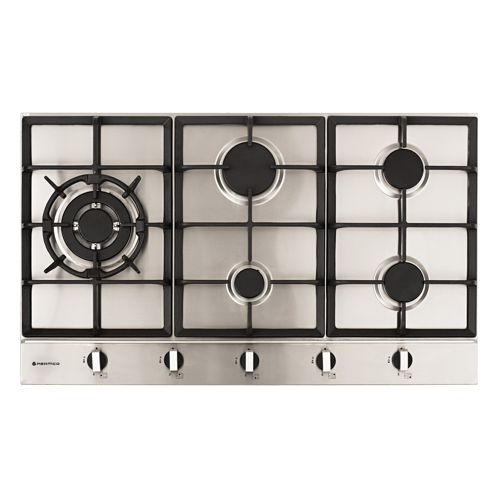 Parmco HO-2-9S-4GW 900mm stainless steel gas cooktop with wok burner