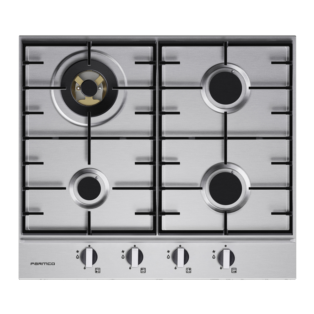 Parmco HO76SGW4 600mm stainless steel gas cooktop with wok burner