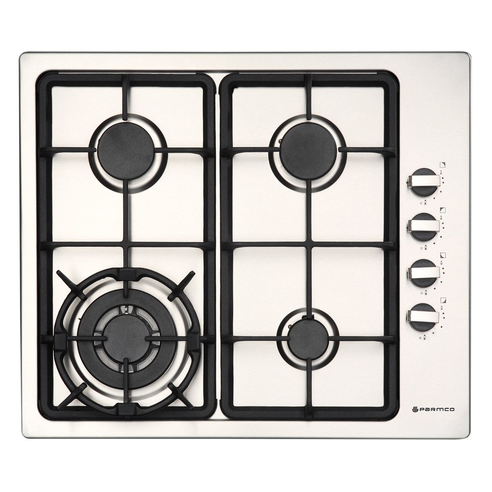 Parmco HO-1-6S-3GW 600mm stainless steel gas cooktop with wok burner